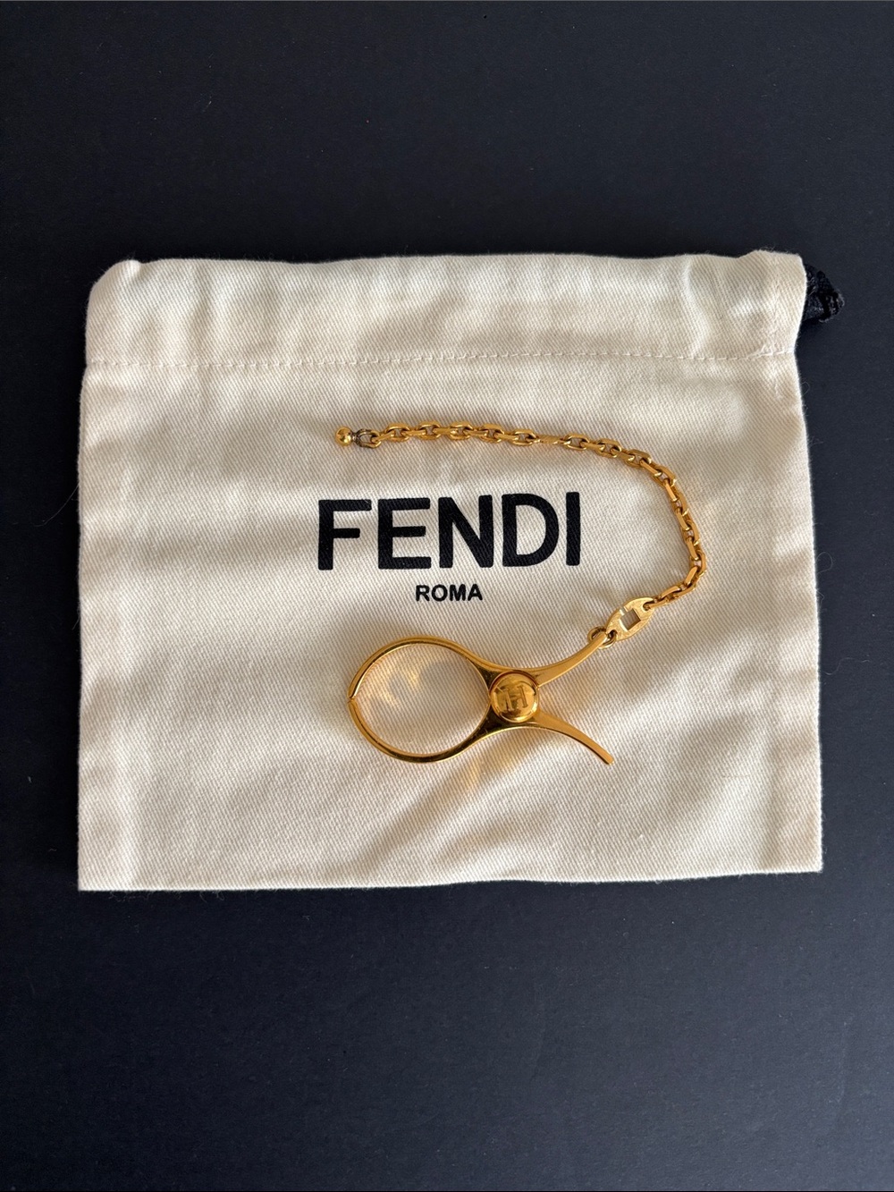 Hermes gold plated Filou glove holder